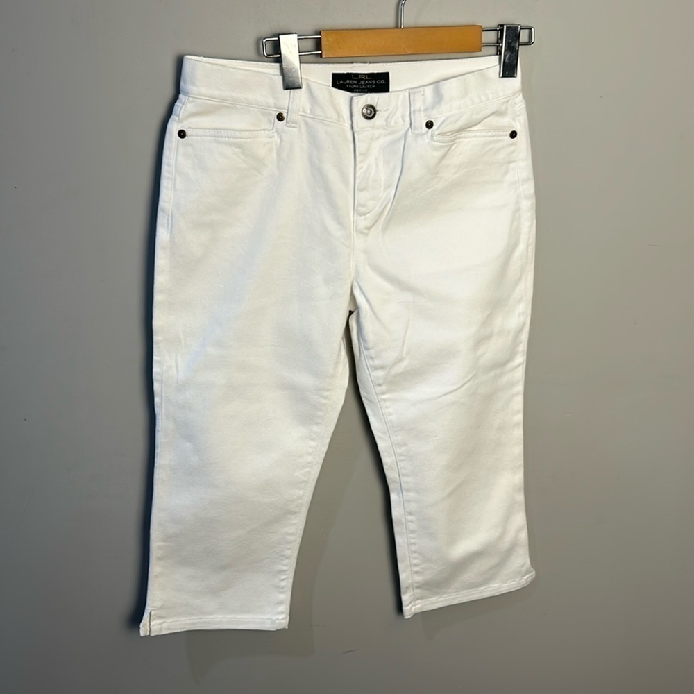 Lauren Ralph Lauren Classic Midcalf Jeans White Petite Women's Size 4P